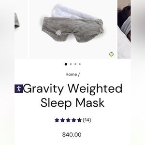 Gravity weighed eye mask